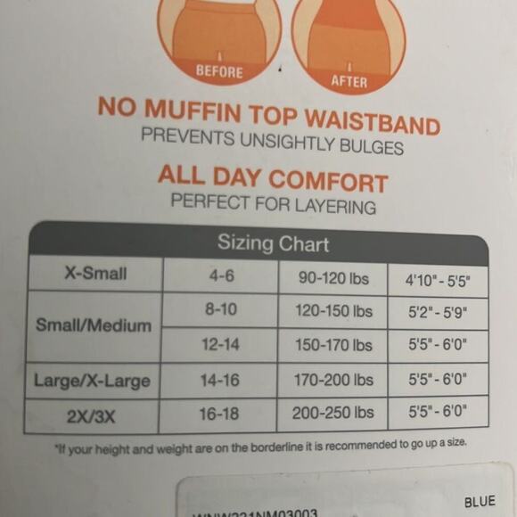 BLISSFUL BENEFITS BY WARNER’S NO MUFFIN TO LEGGING SEAMLESS, CROPPED SZ 2X 3X. - Picture 4 of 6